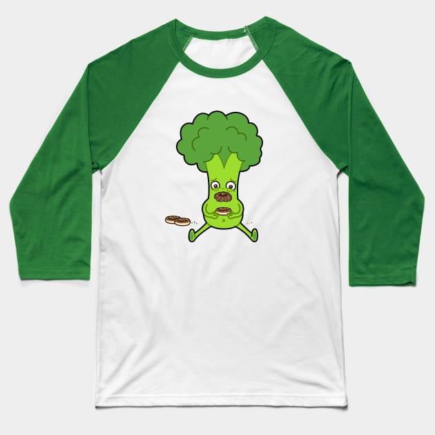 Unhealthy Broccoli Baseball T-Shirt by DavidSoames